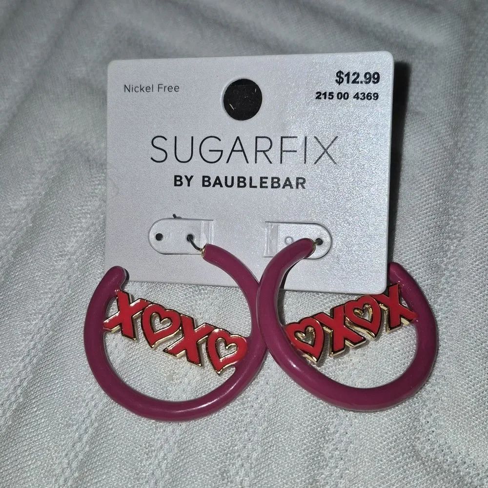 Sugarfix by baublebar XOXO Hoop Earrings New